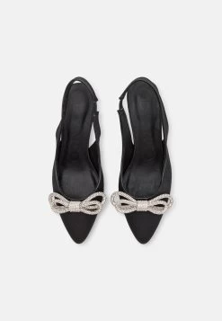 Bianco BIAPRETTY BOW SLING BACK - Pumps - Black -Modeschuhe d6a20f019a7c4c16a59e95c70ed595b4