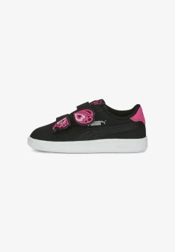 Puma SMASH - Lauflernschuh - Black Glowing Pink Silver