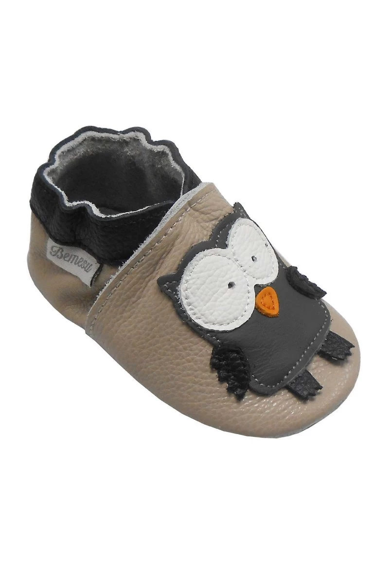 Eule Beige - Krabbelschuh - Eule Beige 6 Eule Beige - Krabbelschuh - Eule Beige – Bild 4