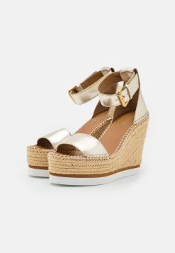 GLYN - Plateausandalette - Light Gold -Modeschuhe e3433aed317e4ceeab6e98b0c2b09bfb