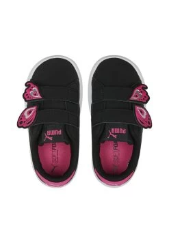 Puma SMASH - Lauflernschuh - Black Glowing Pink Silver -Modeschuhe e62ca840439d4a78ad6fb33aea80d51a