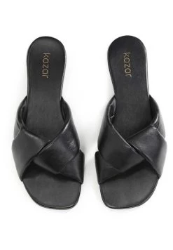 Kazar ELANIE - Pantolette Flach - Black -Modeschuhe ec10277ef5034cbd905950fc2367e801