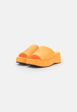 Monki Pantolette Hoch - Orange -Modeschuhe ed6a56ec85534464bcec1c6dee99ec84