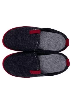 TONI - Hausschuh - Graphit Rot -Modeschuhe f6740469dc8c4c97a8dea5904d3e6886