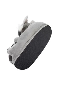 PLÜSCH-TIER-PANTOFFELN - Hausschuh - Lina Der Waschbär Grau Weiß -Modeschuhe fa3e578ea79540109f1cb45a5ae0c344